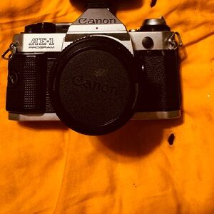 Canon AE-1 Program Black and Silver Camera Body